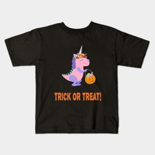Dinocorn Trick or Treat Kids T-Shirt